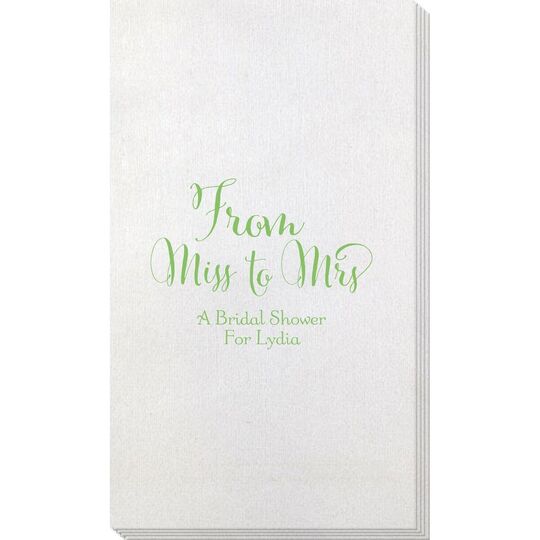 From Miss to Mrs Bamboo Luxe Guest Towels